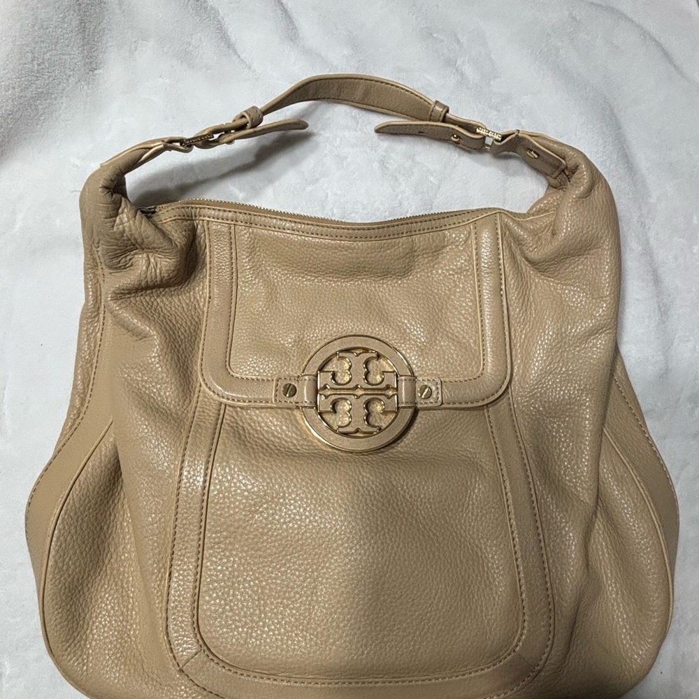 Tory Burch Beige Leather Shoulder Bag